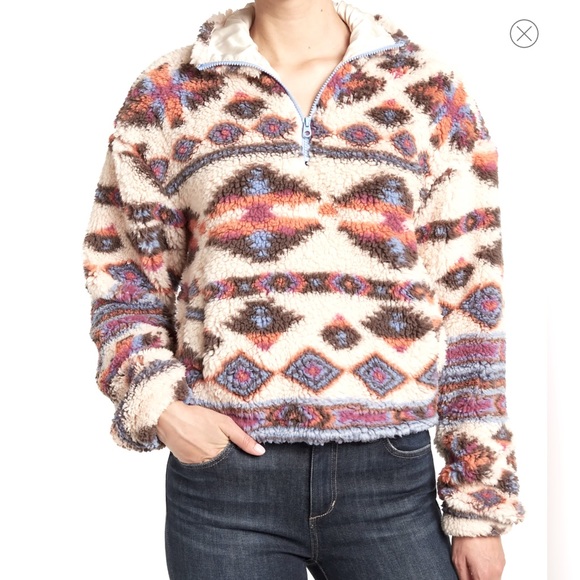 Altar'd State Tops - Womens/Teens Multicolored Fleece Pull Over